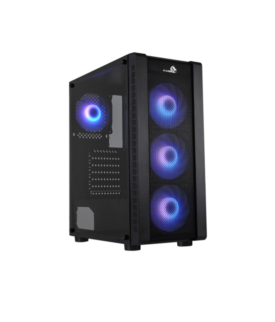 CASE GAMING X-LION KN-893 TEMPERED GLASS + 3PCS 12CM FRONT PANNEL