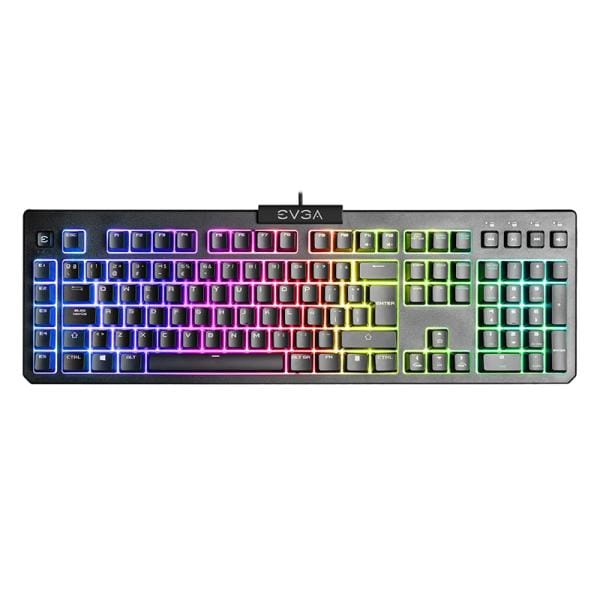 Teclado Gaming RGB EVGA Z12 Membrana Negro Full Size