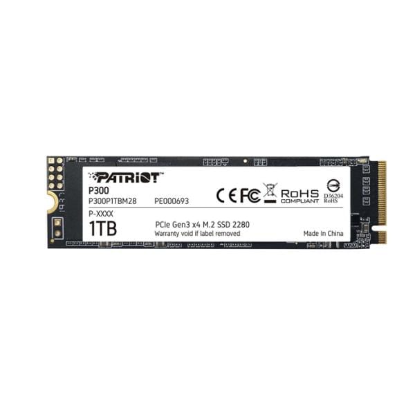 Disco Solido 1TB Patriot P300 NVMe M.2 PCIe Gen3