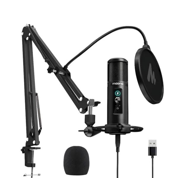 Micrófono Gaming MAONO AU-PM422 USB 192kHz Negro