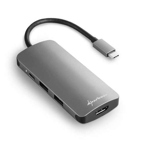 Hub Sharkoon USB 3.0 Type C Multiport Gris