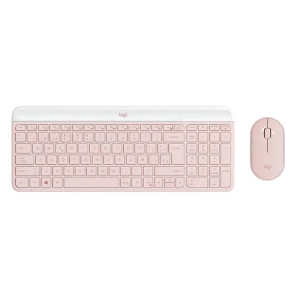 Logitech MK470 Combo Teclado Mouse Inalámbrico Rosado