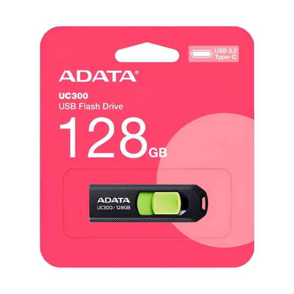 Memoria USB 128GB ADATA UC300 USB-C Negro/Verde