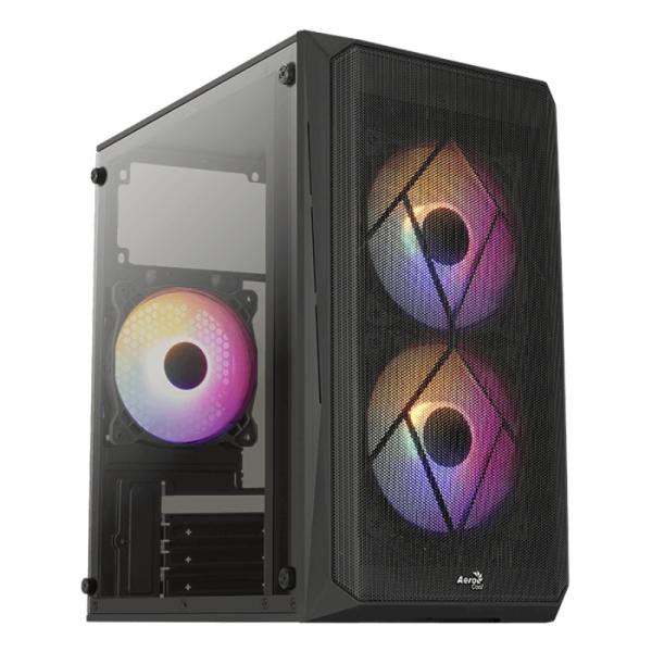 Case Gaming RGB Aerocool CS-107 Mini Tower 3 Ventiladores