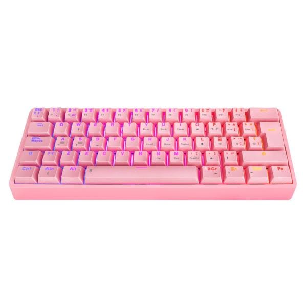 Teclado Gaming Mecánico 60% Eagle Warrior RGB Rosado