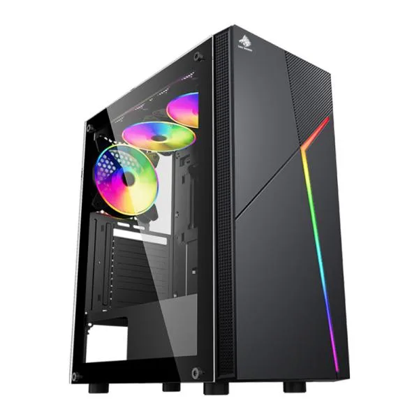 Case Gaming RGB Eagle Warrior H430 Mid Tower Vidrio Negro