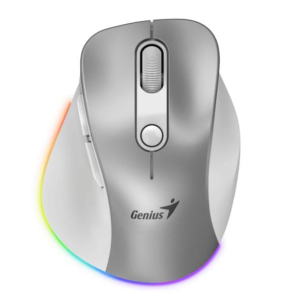 Mouse Genius RGB RS2 Inalámbrico 6 Botones Plateado