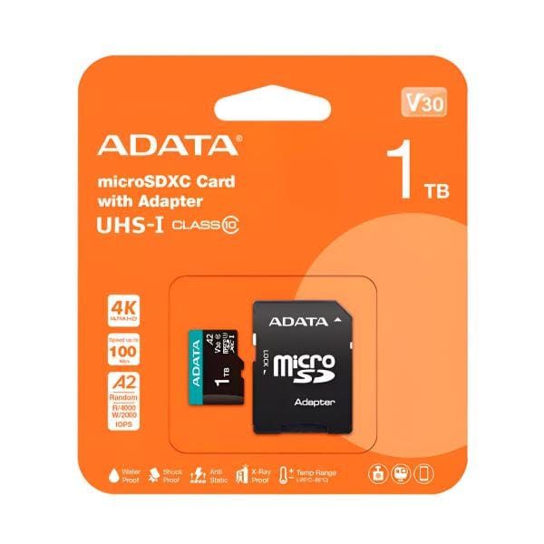 Micro SD 1TB ADATA U3 V30 100MB/s