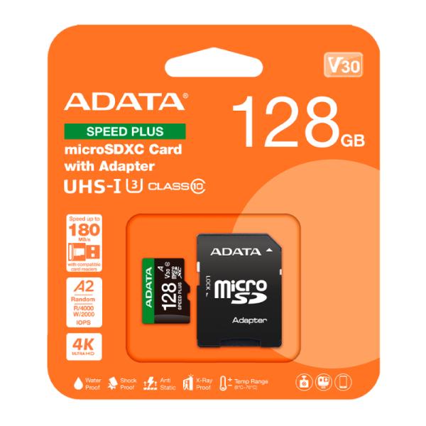 Micro SD 128GB ADATA Speed Plus 180MB/s