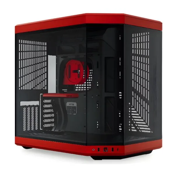 Case Gaming HYTE Y70 Mid Tower Rojo Vidrio Templado