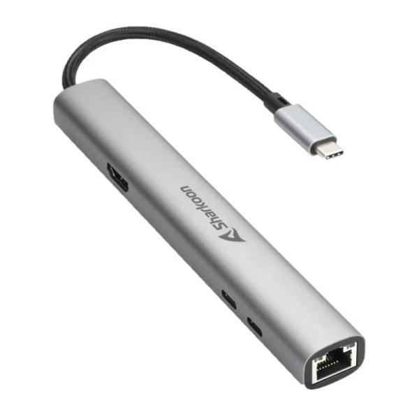 Adaptador Sharkoon Officepal Combo USB-C HDMI RJ45
