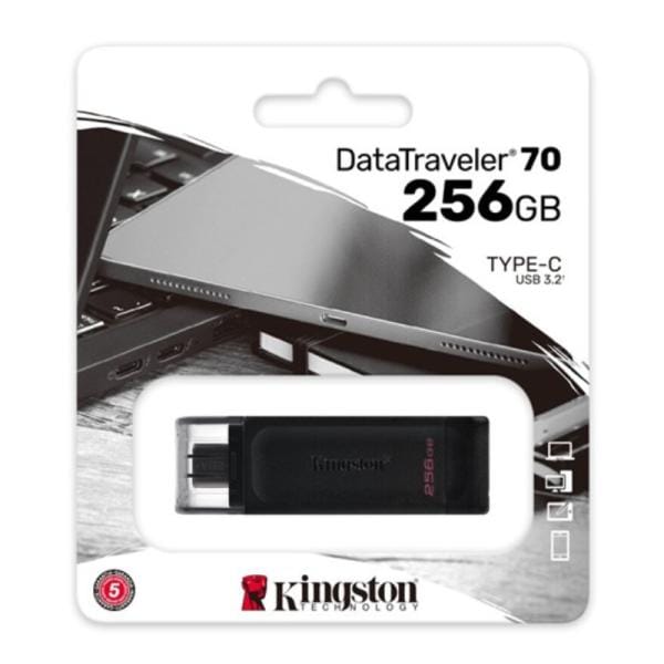 Memoria USB 256GB Kingston DataTraveler 70 USB-C Negra