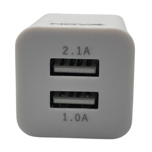 NOVA Cargador Pared 10W 2 Puertos USB-A Blanco