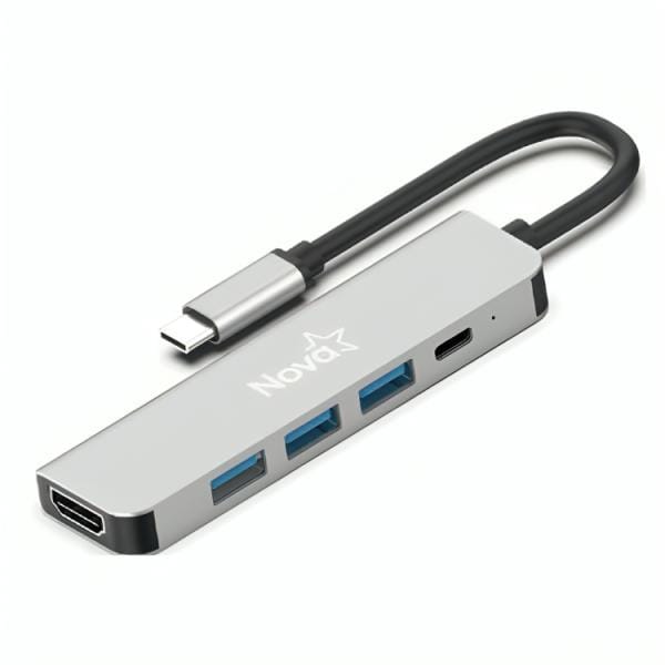 Hub USB-C 5 en 1 NOVA FAA382CU002C HDMI 4K