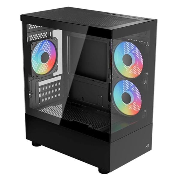 Case Mini Tower Aerocool Viewport RGB Negro Vidrio