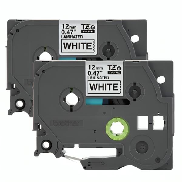 Cinta Brother TZe 12mm Blanca x 2 Pack P-Touch