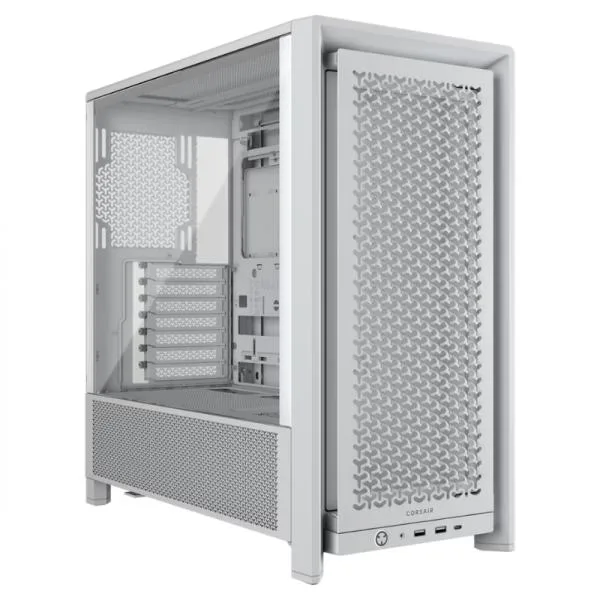Case Mid Tower Corsair 4000D Blanco Vidrio Templado