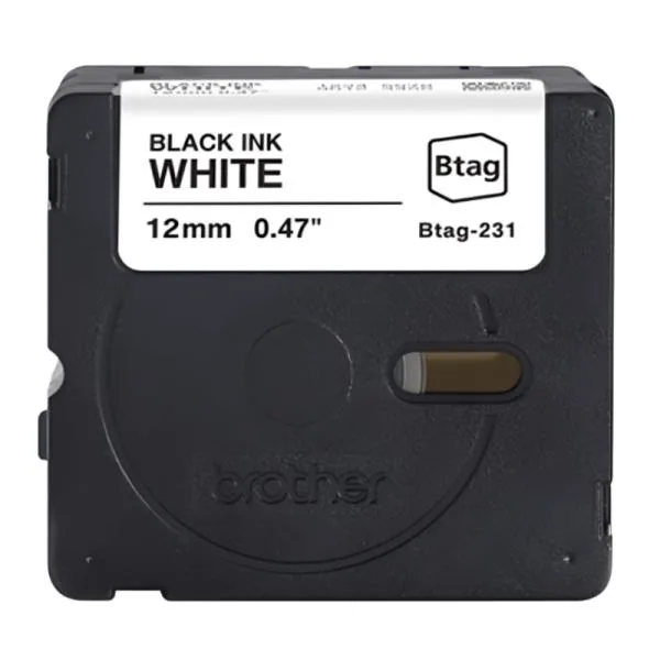 Cinta Etiquetado Brother BTAG231 12mm x 4m Blanco