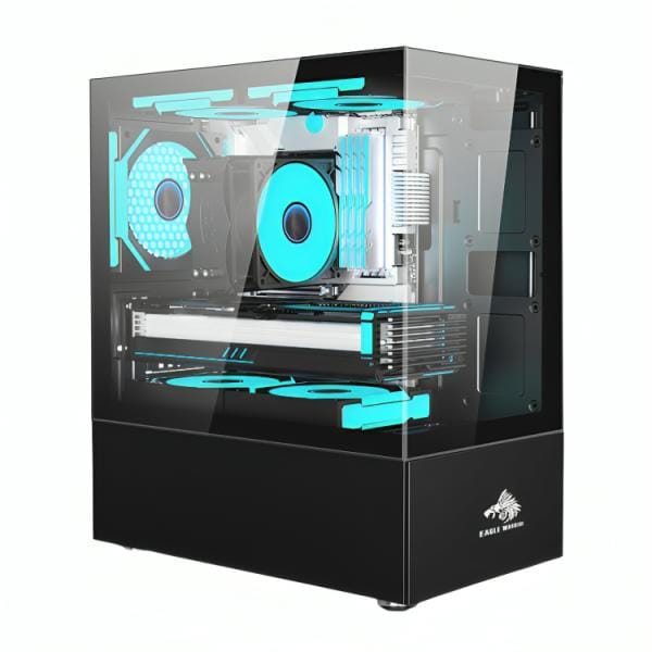 Case RGB Gamer Compacto Eagle Warrior Negro ARGB