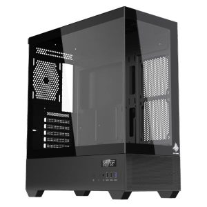 case gamer mid tower vidrio templado