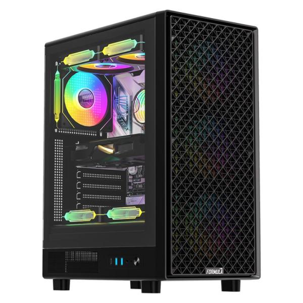 Case RGB Mid Tower MANA Dynamic Black – Formula V Line