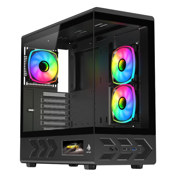 Case Mid Tower Gamer Eagle Warrior CG01J6RA con Pantalla