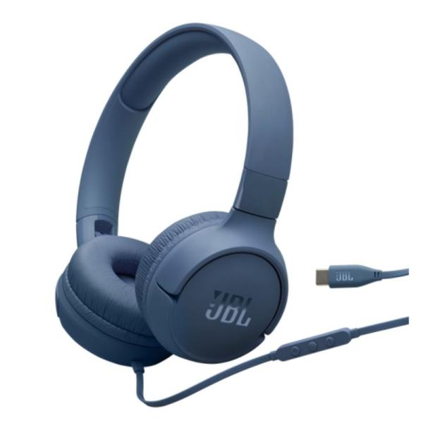 Headset USB-C JBL T520 Alámbrico Hi-Res Audio Azul