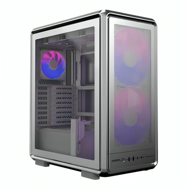 Case Mid Tower ARGB MasterFrame 500 Mesh Plata
