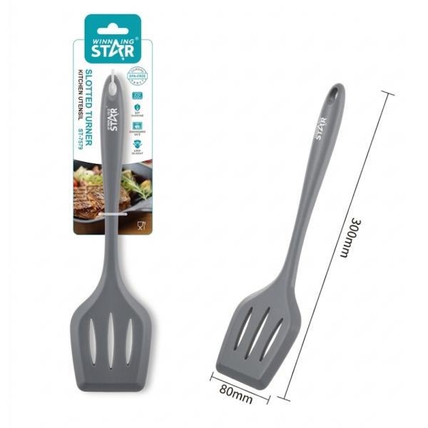 Espátula Ranurada Winning Star ST-7570 Silicona Gris