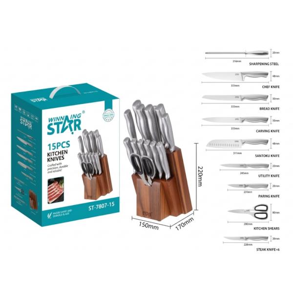 Set de Cuchillos Winning Star ST-7807-15 15 Piezas