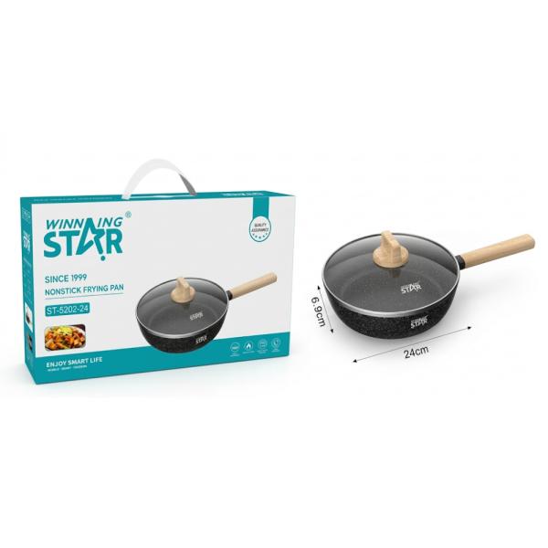 Sartén Antiadherente 24cm Winning Star Aluminio Negro