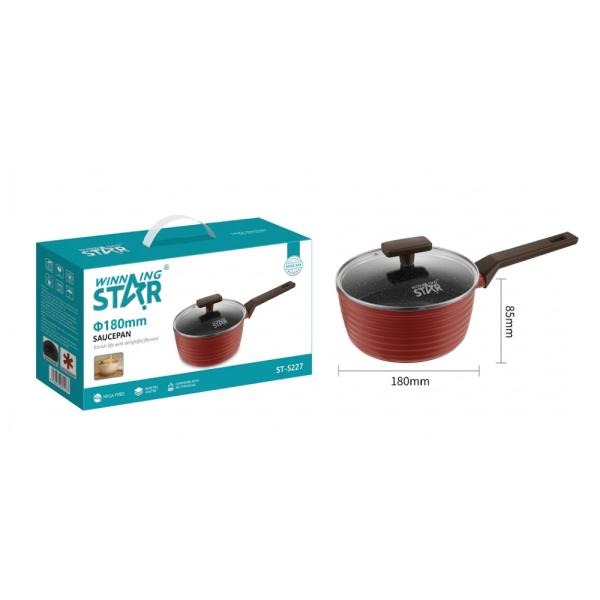 Cacerola Antiadherente Winning Star 18cm Roja