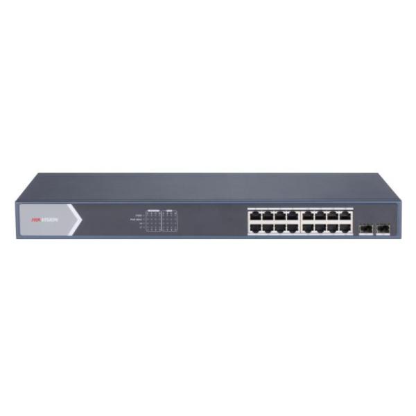 Switch Hikvision 16 Puertos POE Gigabit + 2 SFP