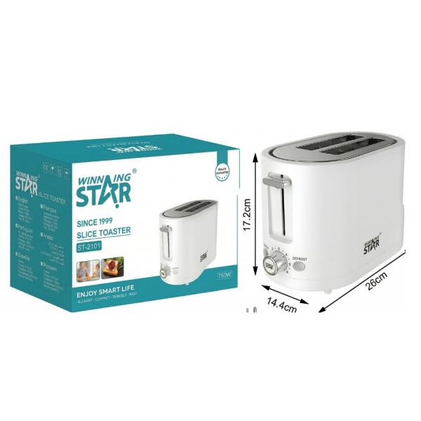 Tostadora Winning Star 750W 7 Niveles Blanca ST-2101