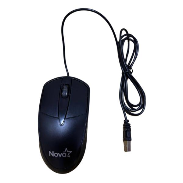 Mouse Nova MOD633US003C Alámbrico 1200 DPI Negro