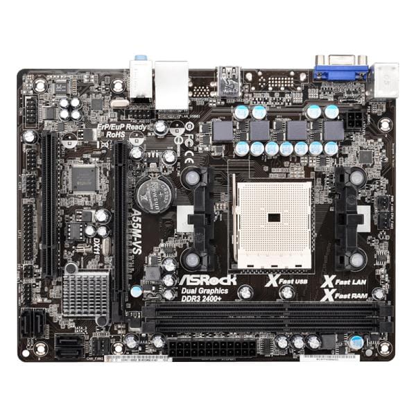 ASRock A55M-VS Tarjeta Madre FM1 DDR3 Micro ATX