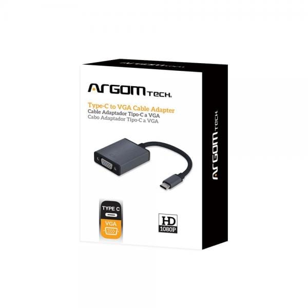 Cable USB Type-C a VGA ARGOM 6″ Profesional