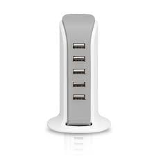 Hub USB 6A ARGOM 5 Puertos - Carga Rápida 110/220V