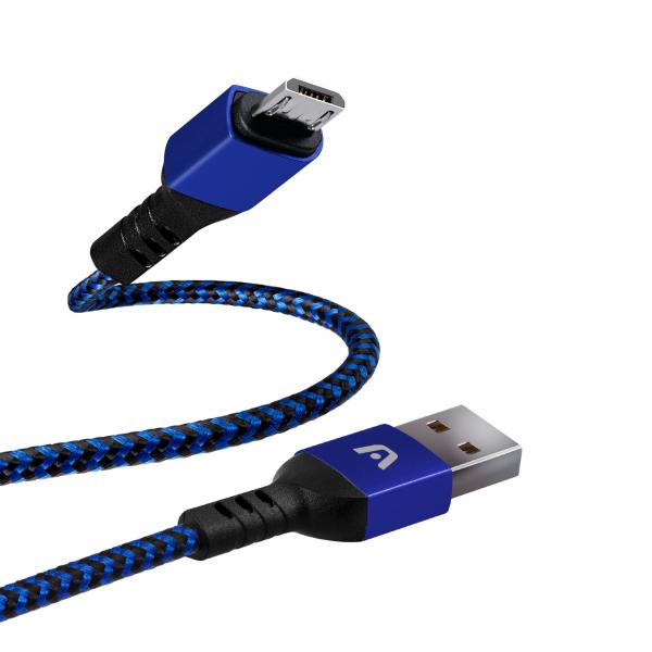 CABLE ARGOM DURA FORMA MICRO USB A USB 2.0 1.8/6FT BLUE ARG-CB-0021BL