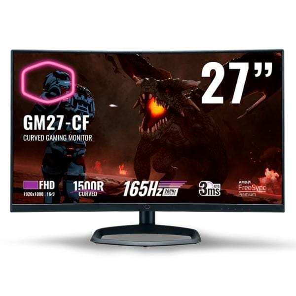 MONITOR 27″ COOLER MASTER GM27-CF FHD 1920X1080 165 HZ DP HDMI CURVO SLIMCMI-GM27-CF-US