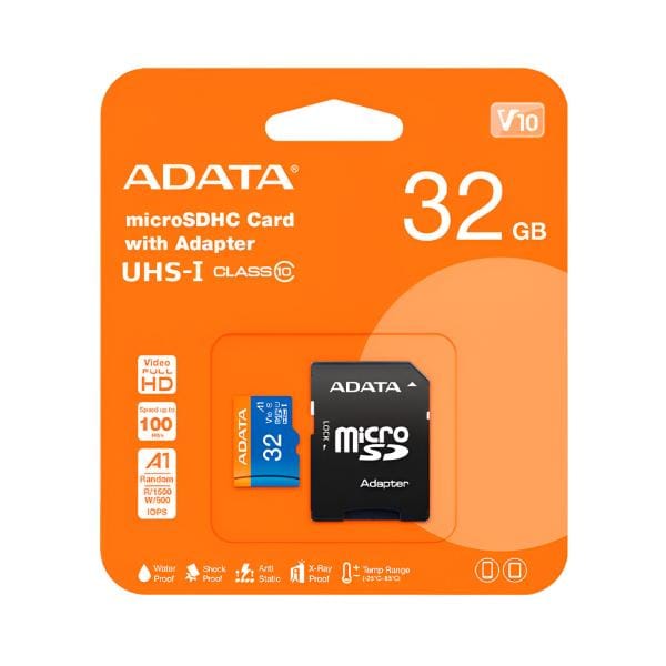 Micro SD 32GB ADATA Clase 10 UHS-I 100MB/s