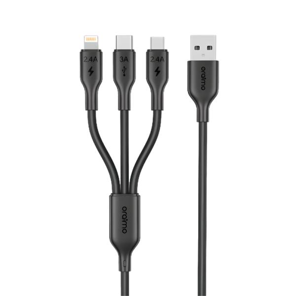 Cable USB-A a USB-C/Lightning/Micro ORAIMO 1.2M