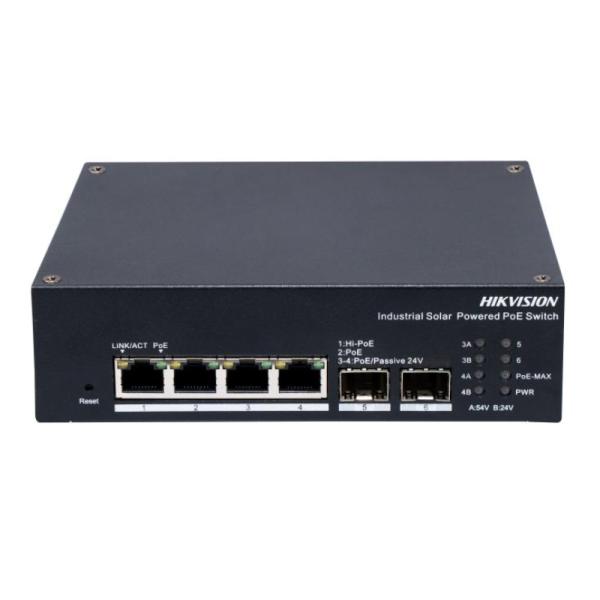 HIKVISION DS-3T1506HP Switch 4 Puertos PoE Gigabit