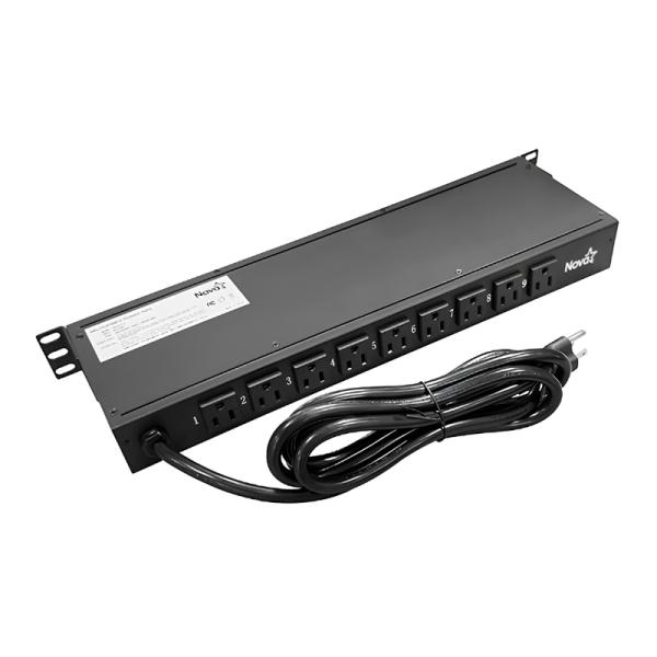 REGLETA PARA RACK NOVA 9 TOMAS 1U 120V 15A 1800W PROTECCION CONTRA SOBRETENSION 2000 JOULES FEJ9Y101001C