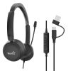 headset nova alámbrico usb-c