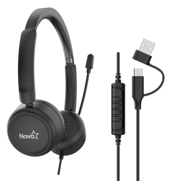 Headset Nova Alámbrico USB-C FHS44160001C ENC