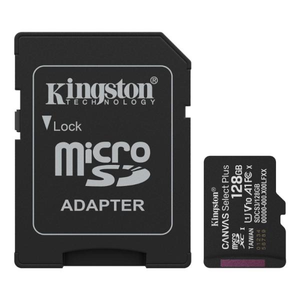 Kingston Canvas Select Plus 128GB Micro SD Clase 10